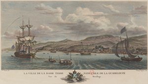 Kotwicowisko Basse-Terre na Gwadelupie w 1776 r. autorstwa Nicolas Ozanne