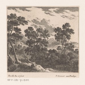 Krajobraz z drzewami autorstwa Nicolas Perelle