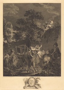 Nocne uprowadzenie autorstwa Nicolas Ponce after Pierre Antoine Baudouin