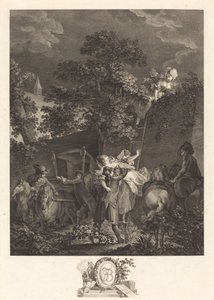 Nocne uprowadzenie autorstwa Nicolas Ponce after Pierre Antoine Baudouin