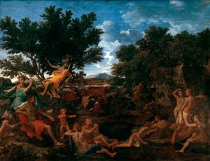 Apollo, kochanek Daphne, c1664 autorstwa Nicolas Poussin