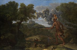 Ślepy Orion szukający wschodzącego słońca, 1658. autorstwa Nicolas Poussin