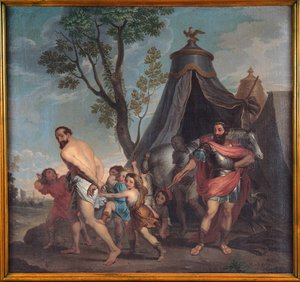 Camillus i nauczyciel Falerii autorstwa Nicolas Poussin
