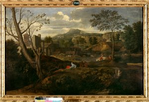 Idealny krajobraz. Obraz Nicolasa Poussina autorstwa Nicolas Poussin