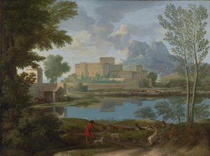 Krajobraz ze spokojem (Un Tem[p]s calme et serein) autorstwa Nicolas Poussin