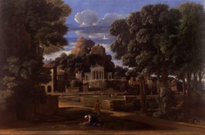 Krajobraz z prochami Phocion autorstwa Nicolas Poussin