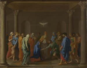 Siedem sakramentów: małżeństwo, ok. 1637-1640 autorstwa Nicolas Poussin
