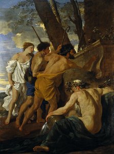 Pasterze Arkadyjscy (olej na płótnie) autorstwa Nicolas Poussin
