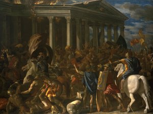 Zniszczenie i splądrowanie Świątyni Jerozolimskiej autorstwa Nicolas Poussin