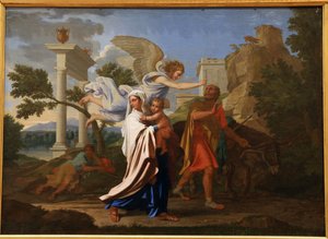 Ucieczka do Egiptu, 1657 autorstwa Nicolas Poussin