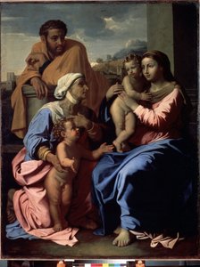 Święta Rodzina z Janem Chrzcicielem i św. Elżbietą autorstwa Nicolas Poussin