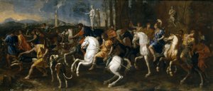 Polowanie na Meleagera, 1634-9 autorstwa Nicolas Poussin
