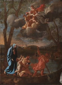 Powrót Świętej Rodziny do Nazaretu, ok. godz. 1627. autorstwa Nicolas Poussin