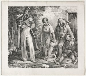 Błagając o jałmużnę autorstwa Nicolas Toussaint Charlet