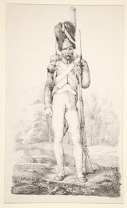 Grenadier Pieszy Starej Gwardii, z serii La Vieille Armee Francaise autorstwa Nicolas Toussaint Charlet