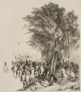 Ułani w marcu autorstwa Nicolas Toussaint Charlet