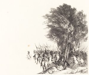 Ułani w marcu autorstwa Nicolas Toussaint Charlet