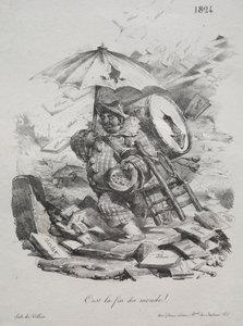 Szkice litograficzne: to koniec świata! frontyspis, 1824. autorstwa Nicolas Toussaint Charlet