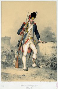 Członek gwardii francuskiej (14 lipca 1789). Grawerowanie przez Nicolasa Toussaint Charlet (1792-1845) autorstwa Nicolas Toussaint Charlet