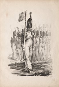 Kostiumy wojskowe: Karabinki Sargent, Przewodnik ogólny, 1817-1818. autorstwa Nicolas Toussaint Charlet