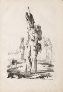 Stroje wojskowe: Sargent piechoty, 1817-18. autorstwa Nicolas Toussaint Charlet