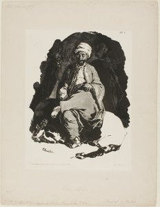 Siedzący Turk, płyta pierwsza z Ink Sketches by Charlet autorstwa Nicolas Toussaint Charlet