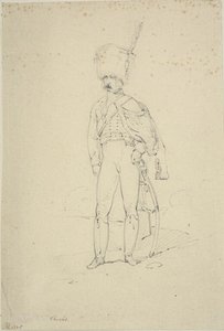 Stojący husarz autorstwa Nicolas Toussaint Charlet