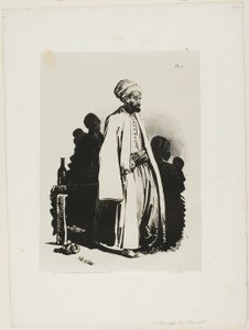 Stojący Turk, płyta jedenasta z Ink Sketches Charlet autorstwa Nicolas Toussaint Charlet