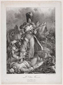 Żołnierz francuski Żołnierz francuski, 1818. autorstwa Nicolas Toussaint Charlet