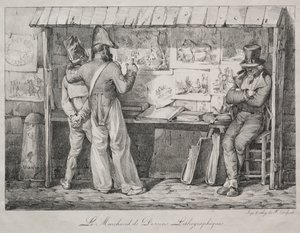 Sprzedawca litografii autorstwa Nicolas Toussaint Charlet