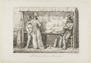 Sprzedawca litografii autorstwa Nicolas Toussaint Charlet