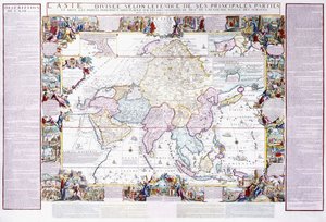 Mapa Azji, 1740