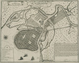 Mapa Petersburga, 1717 r.