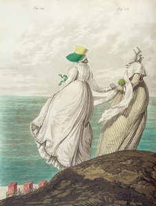 Kąpielisko, z „Galerii Mody”, 1797 (kolorowe grawerowanie) autorstwa Nicolaus von Heideloff