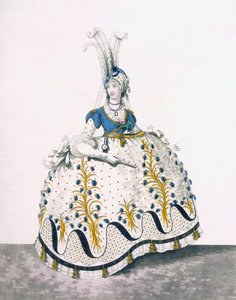 Suknia Dworska, rys nr 130 z „Galerii Mody”, 1797
