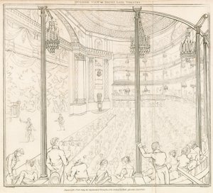 Widok wnętrza teatru Drury Lane, Londyn autorstwa Nicolaus von Heideloff
