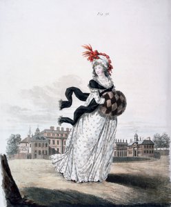 Suknia poranna, rys. 91 z „Galerii Mody”, 1797
