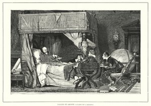 Włoski astronom Galileo Galilei w Arcetri we Włoszech, gdzie zmarł w 1642 r. (lit) autorstwa Nicolo (after) Barabino
