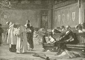 Kolumbus verspottet im Rat von Salamanca von Nicolo Barabino