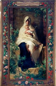 Matka Boska z Drzewa Oliwnego Obraz Niccolo Barabino (1832-1891) Geny XIX w., kościół Santa Maria della Cella