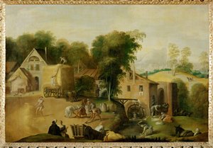 Le vannage du grain - Oddzielanie pszenicy od plew ... autorstwa Nicolò dell