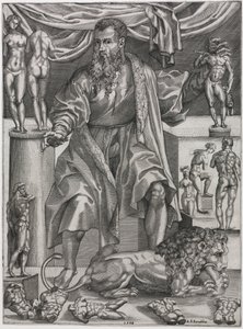 Portret Baccio Bandinelli z lwem