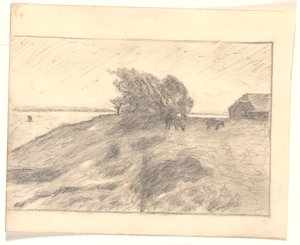 Widok na Vejbjerggaard z Venø autorstwa Niels Jakob Jakobsen Bjerre