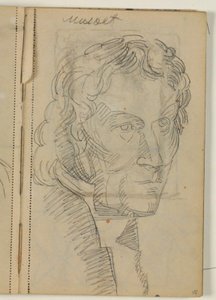 Studium Thorvaldsena po obrazie Eckersberga (1814) autorstwa Niels Larsen Stevns