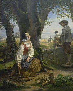 Kirsten Svendsdatter znajduje złoty róg w Gallehus 20 lipca 1639 r.