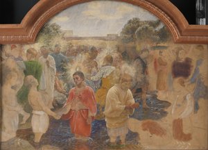 Chrzest w dniu Pięćdziesiątnicy autorstwa Niels Skovgaard