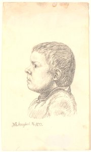 Portret chłopca z profilu po lewej