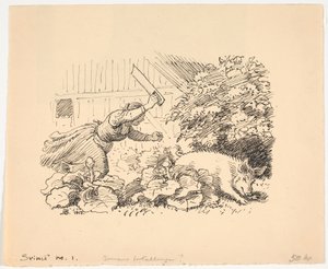 Świnia autorstwa Niels Skovgaard