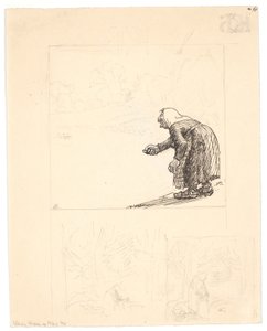 Projekt dla „Vilderik Kongesøn og Miseri Mø” (fo.o.) i „Den lille slange” (dwa projekty f.n.) autorstwa Niels Skovgaard