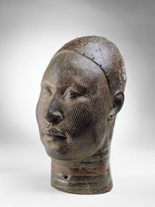 Oni, głowa króla, Ife, XII-XV w. (brąz) (zob. także 412927)